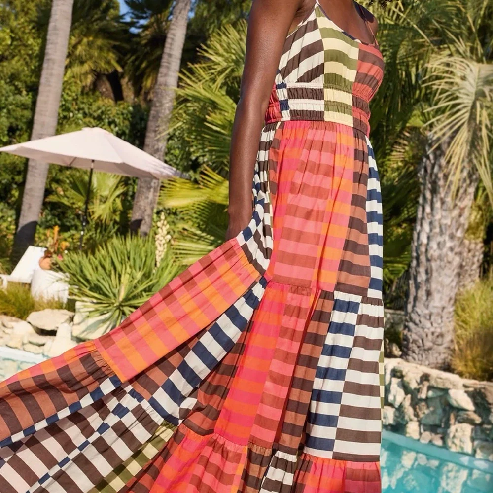 Hutch Multicolor Striped Maxi Dress M NWT - Picture 6 of 10